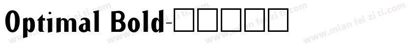 Optimal Bold字体转换